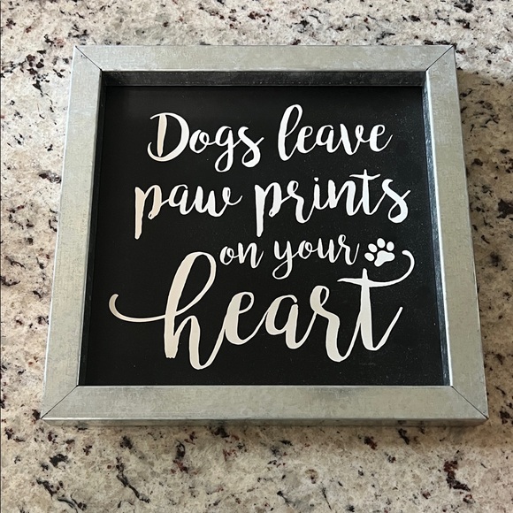 Other - Black and Silver Dog Quote Wall Art